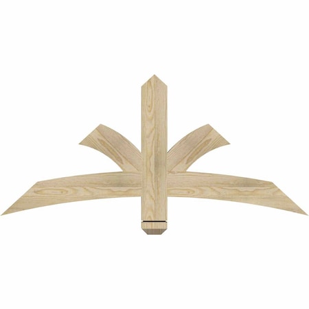 Ekena Millwork Davenport Rough Sawn Timber Gable Bracket, Douglas Fir, 48"W x 22"H x 2"D x 4"F, 11/12 Pitch GBW048X22X0204DAV00RDF
